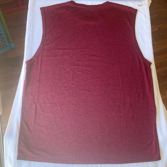 Real Essentials Men’s Sleeveless Tank Top Size XL, Burgundy Red - Picture 5 of 6